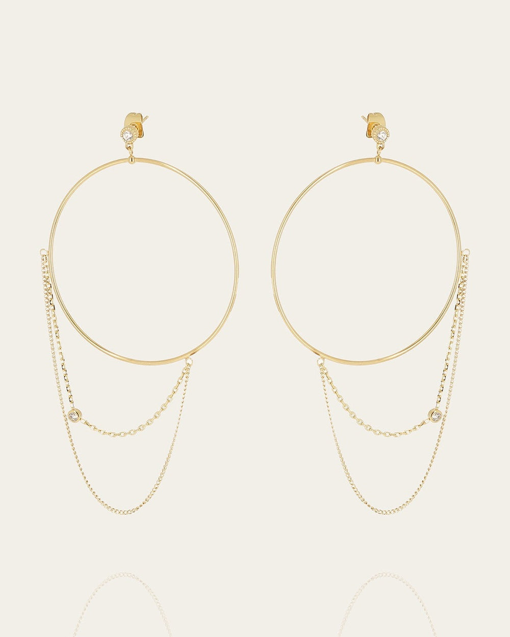 Boucles d'oreilles Amarante (Acier doré)