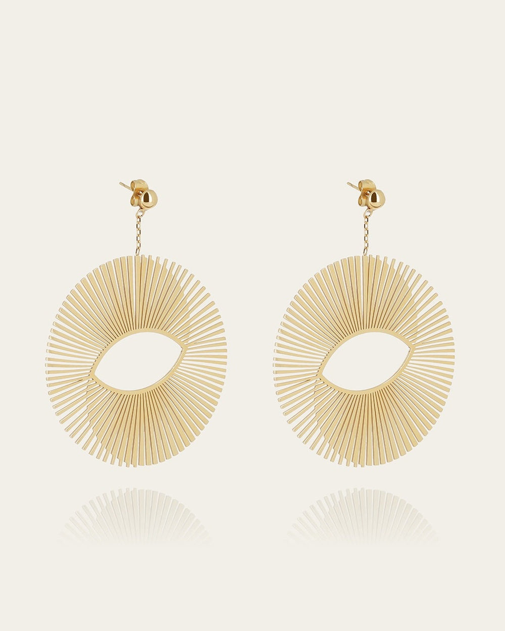 Boucles d'oreilles Lucina (Acier doré)