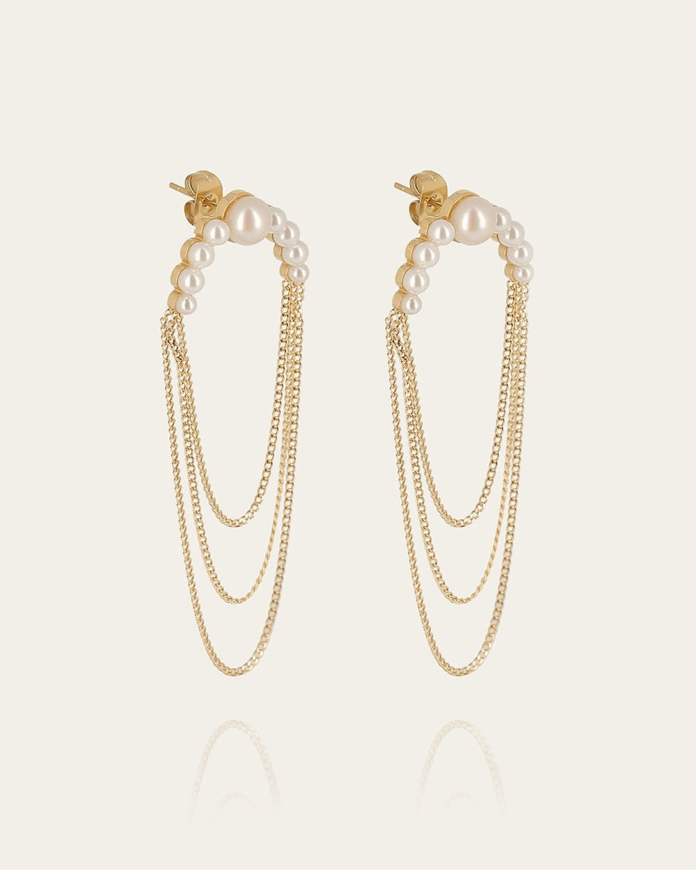 Boucles d'oreilles Nacrelle (Acier doré)