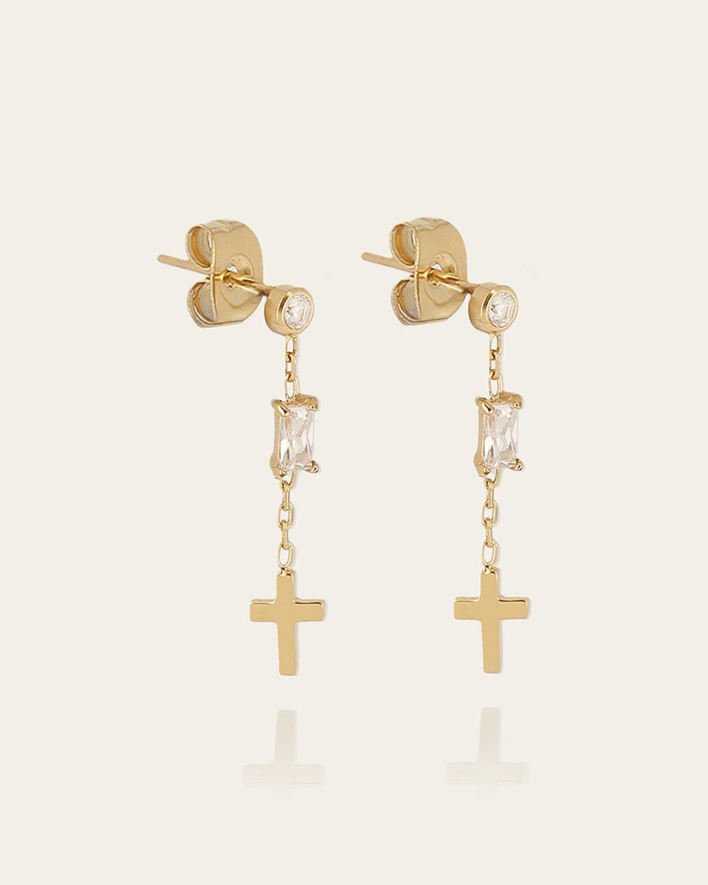 Boucles d'oreilles Freya (Acier doré)