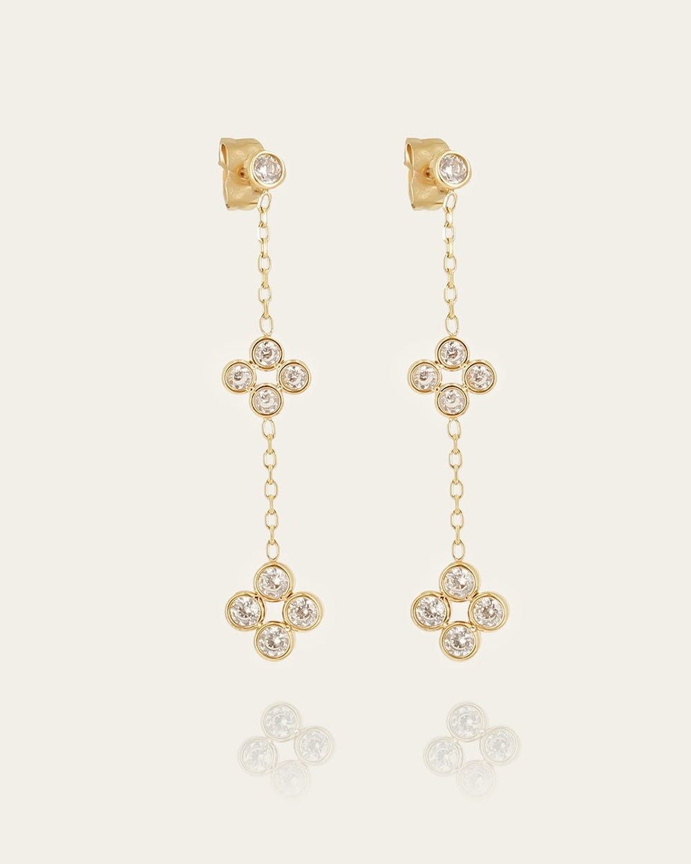 Boucles d'oreilles Coline (Acier doré)
