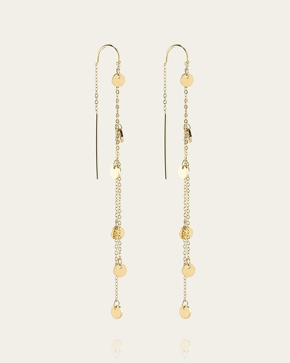 Boucles d'oreilles Confettis (Acier doré)