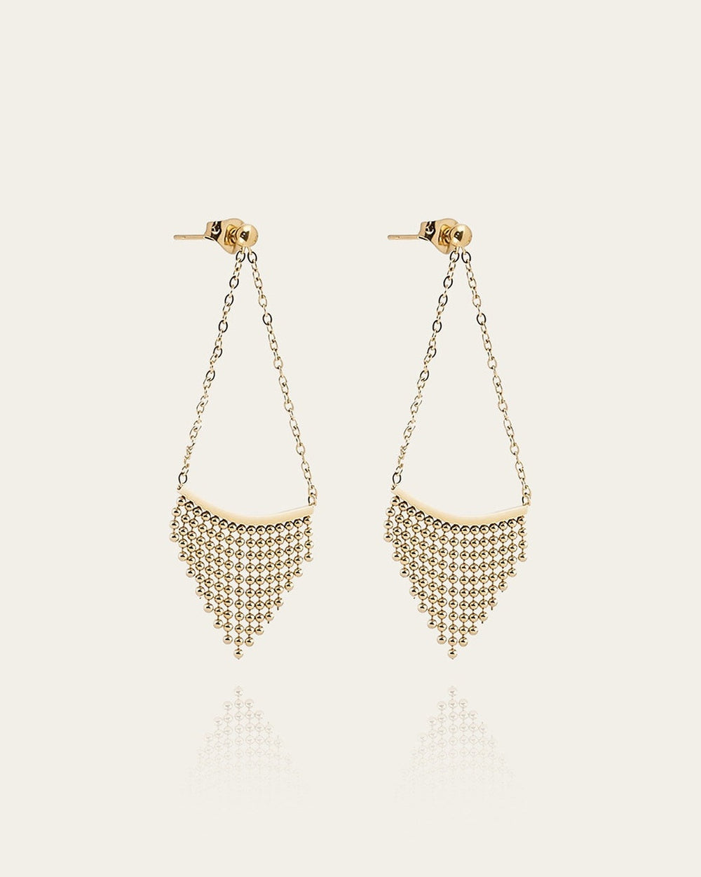 Boucles d'oreilles Pagne (Acier doré)