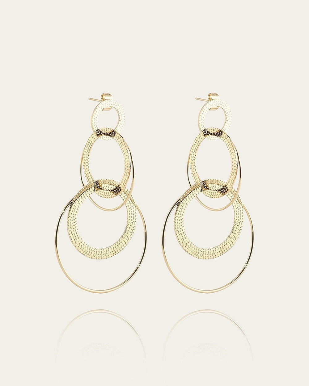 Boucles d'oreilles Hélène (Acier doré)