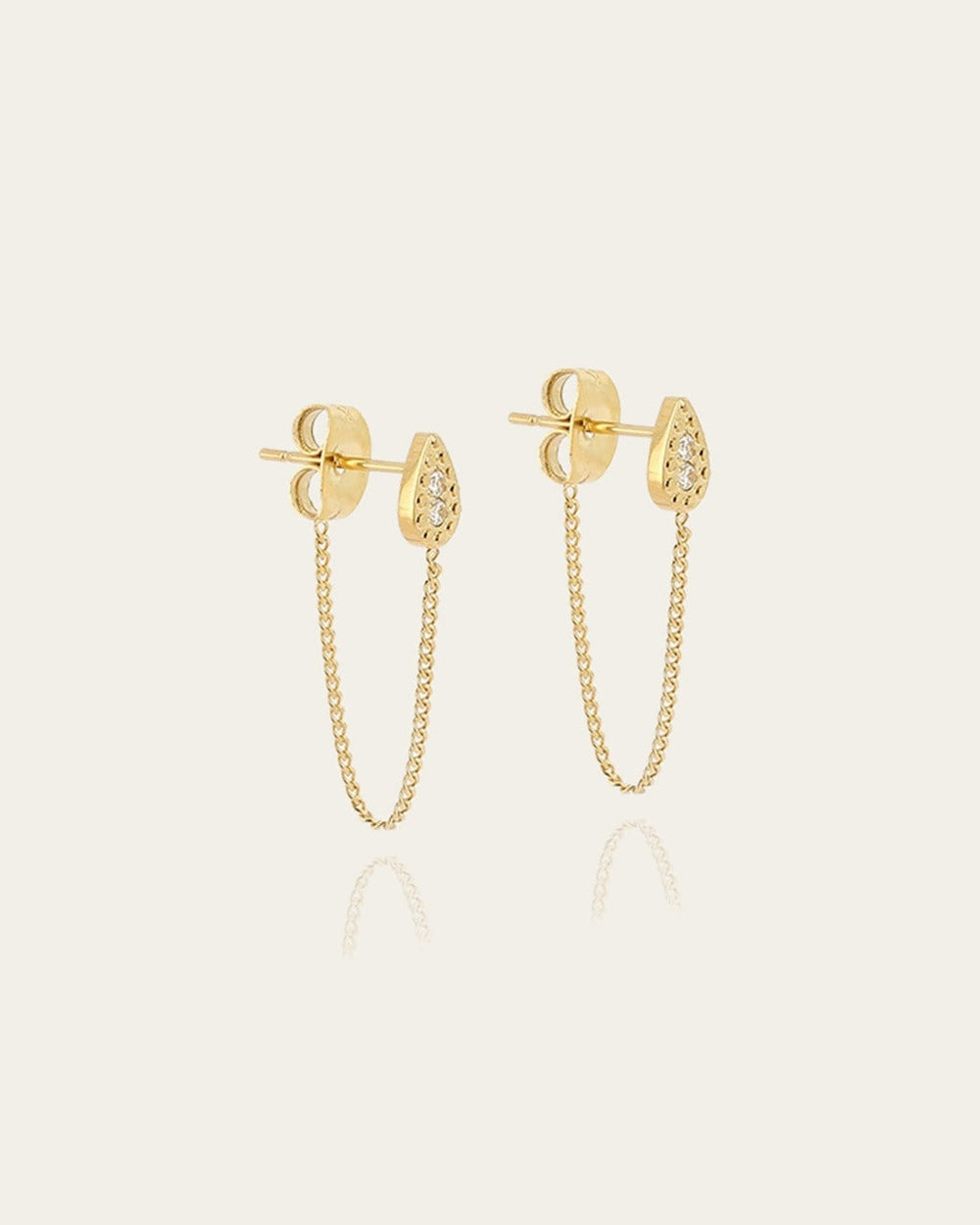 Boucles d'oreilles Nova (Acier doré)