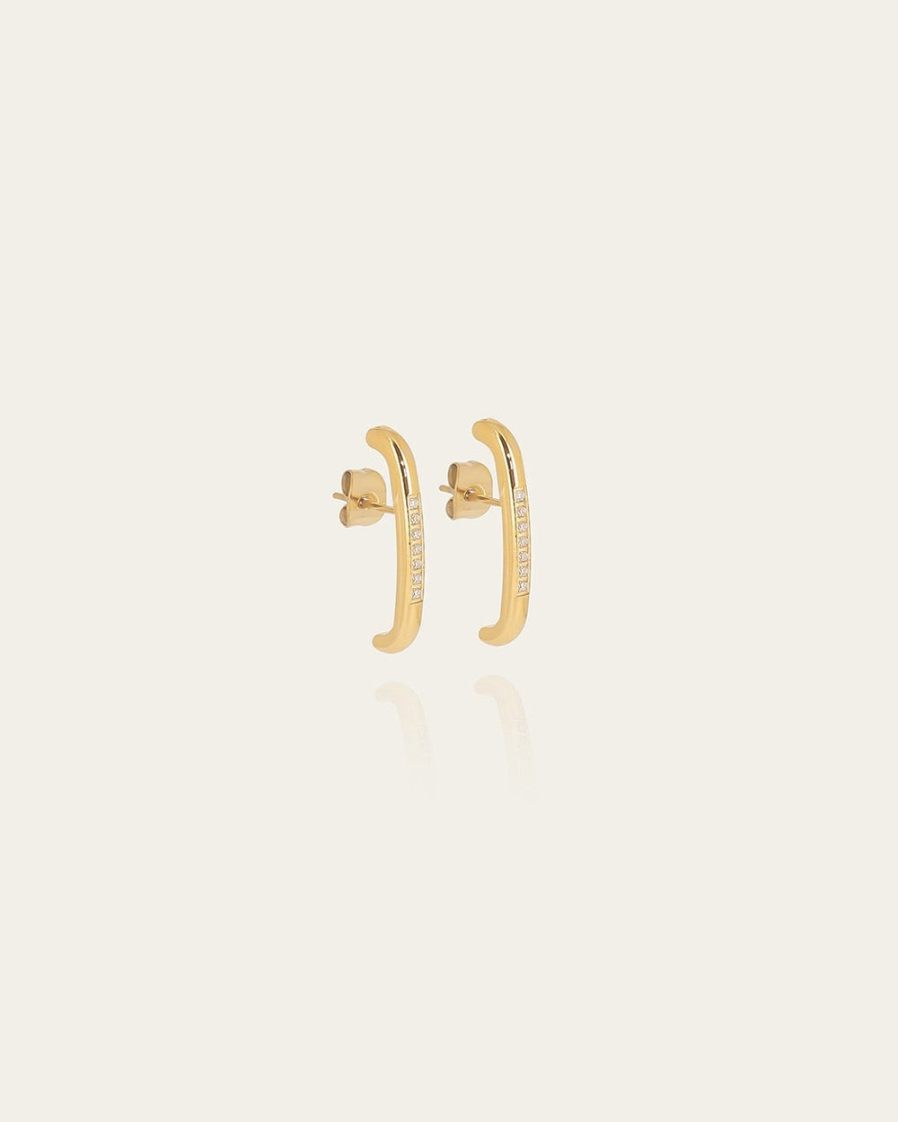 Boucles d'oreilles Sandrine (Acier doré)