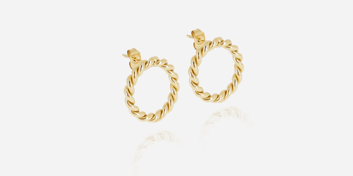 Boucles d'oreilles Aida (Acier doré)