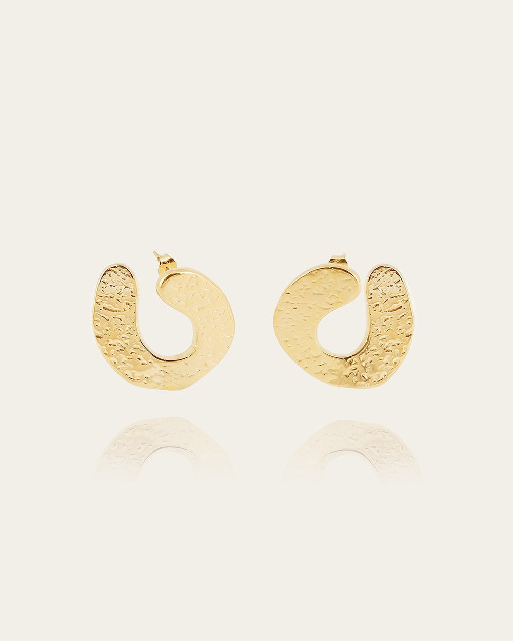 Boucles d'oreilles Brio (Acier doré)