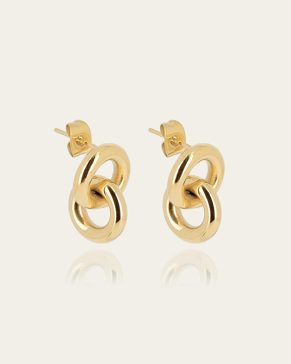 Boucles d'oreilles Menti (Acier doré)