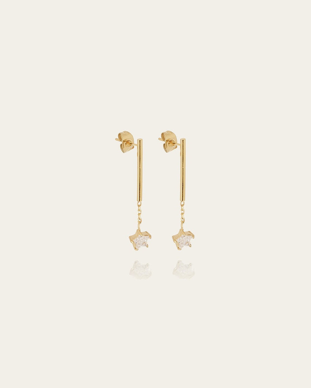 Boucles d'oreilles Alee (Acier doré)