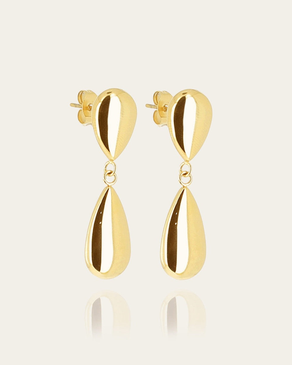 Boucles d'oreilles Gota (Acier doré)