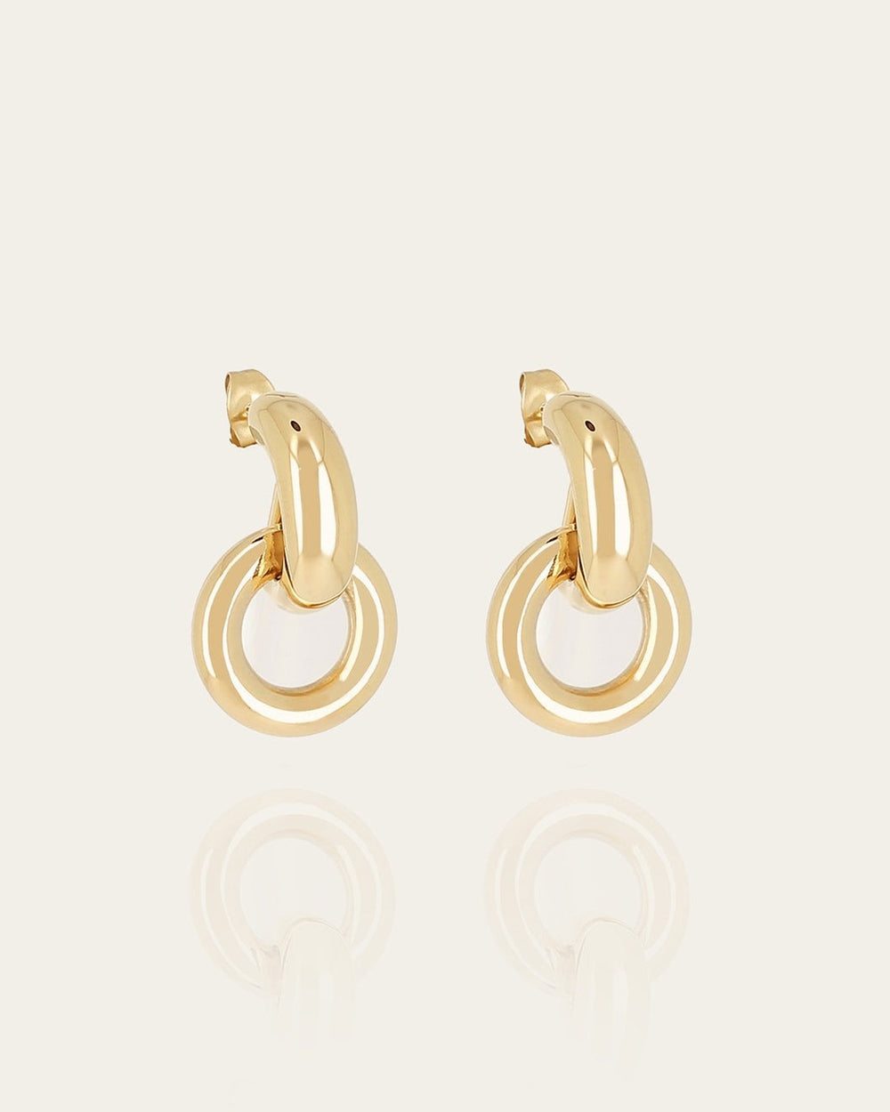 Boucles d'oreilles Dina (Acier doré)