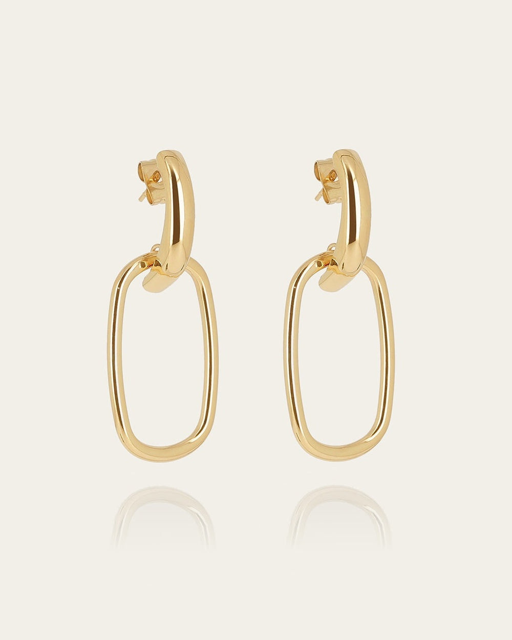 Boucles d'oreilles Miro (Acier doré)