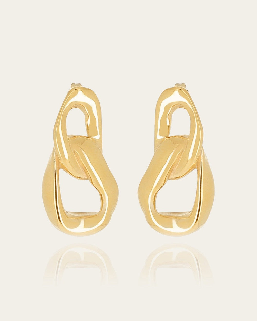 Boucles d'oreilles Emon (Acier doré)