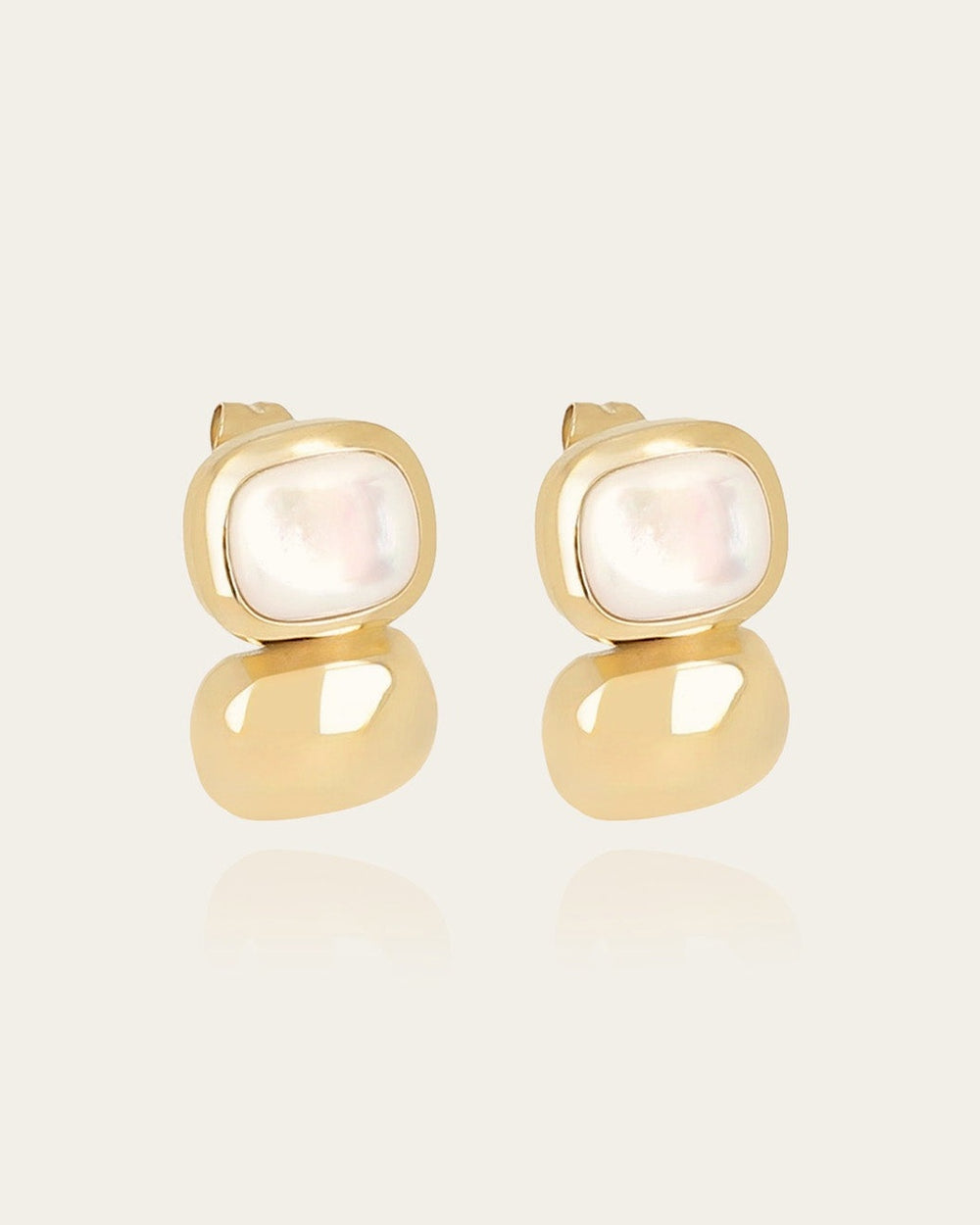 Boucles d'oreilles Aven (Acier doré)