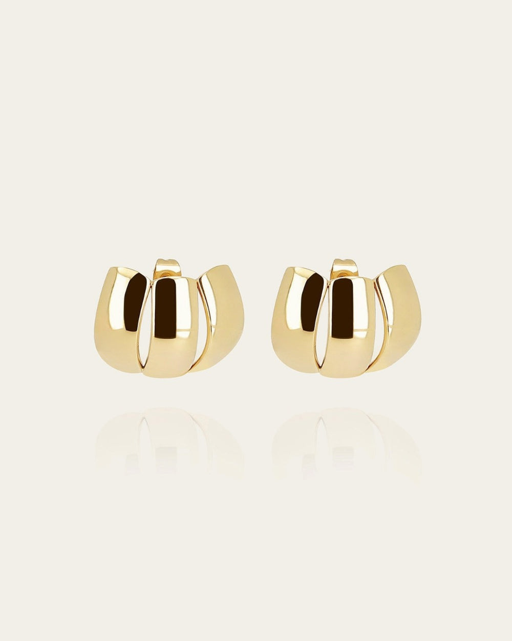 Boucles d'oreilles Aramaki (Acier doré)