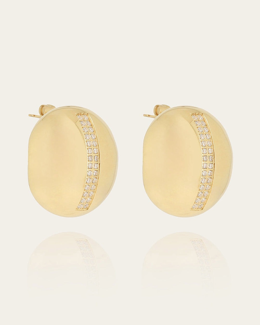 Boucles d'oreilles Cyane (Acier doré)
