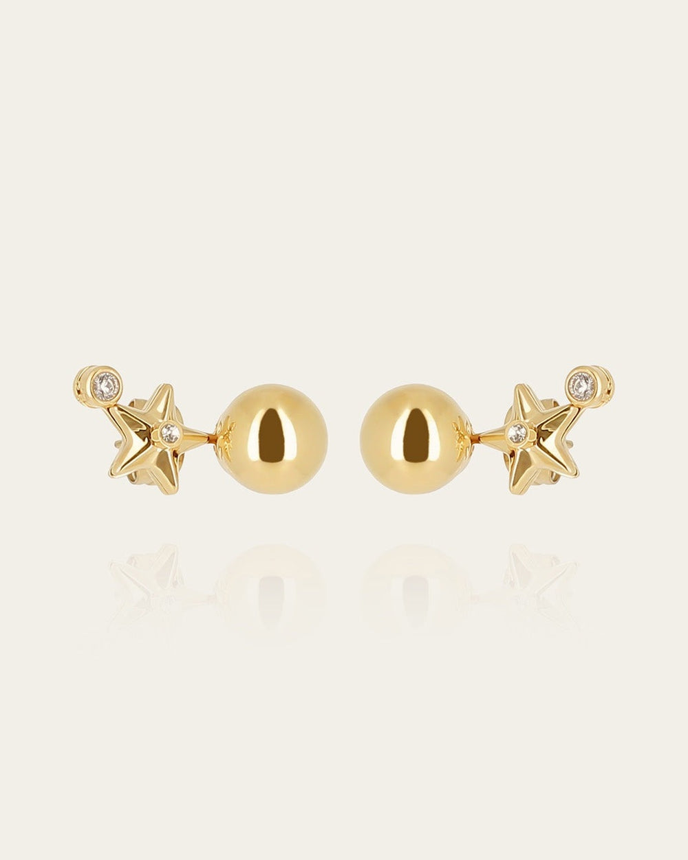 Boucles d'oreilles Tracks (Acier doré)