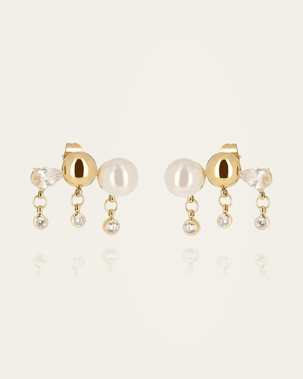 Boucles d'oreilles Strates (Acier doré)