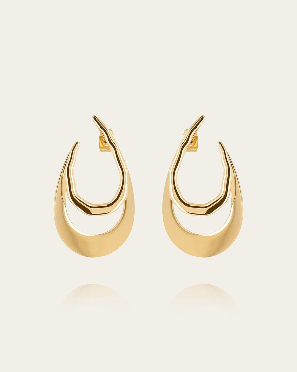 Boucles d'oreilles Quovadis (Acier doré)