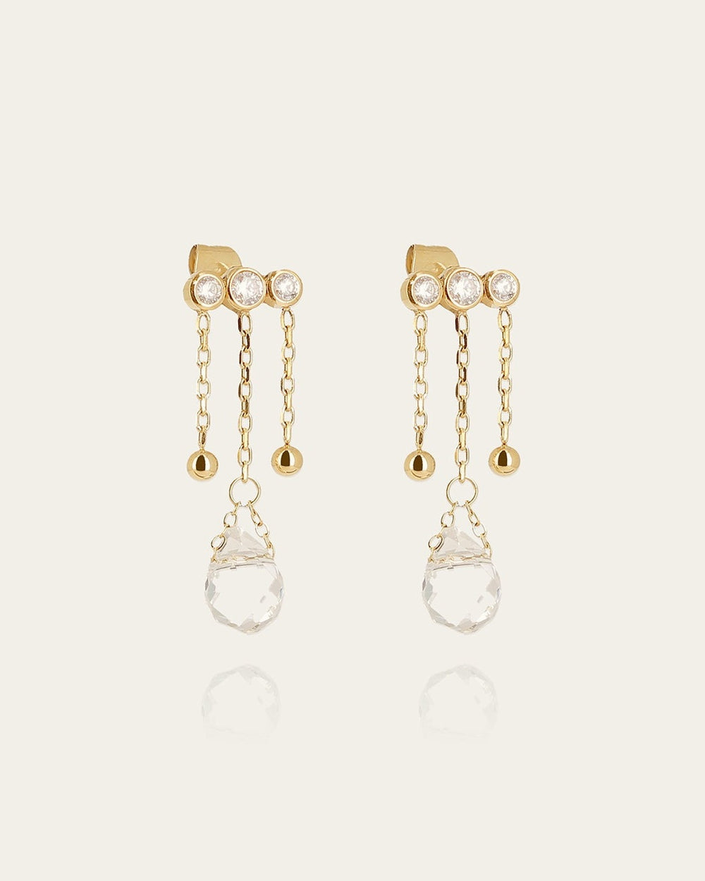 Boucles d'oreilles Vélyne (Acier doré)