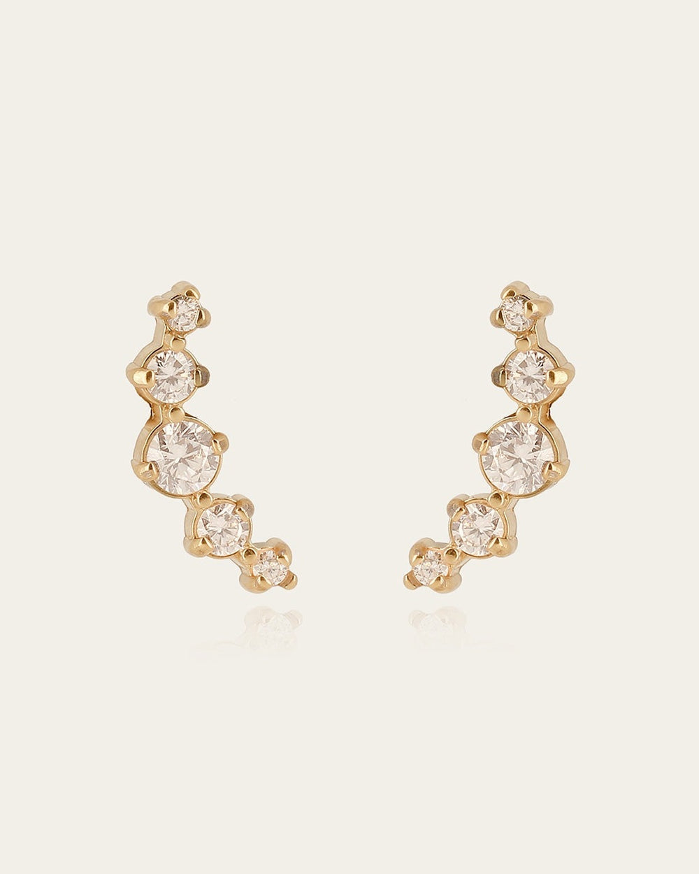 Boucles d'oreilles Éclisse (Acier doré)