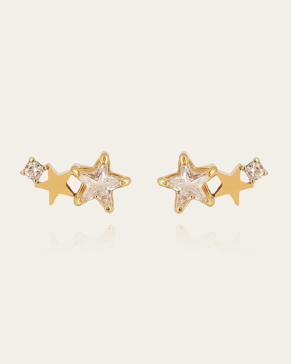 Boucles d'oreilles Violette (Acier doré)