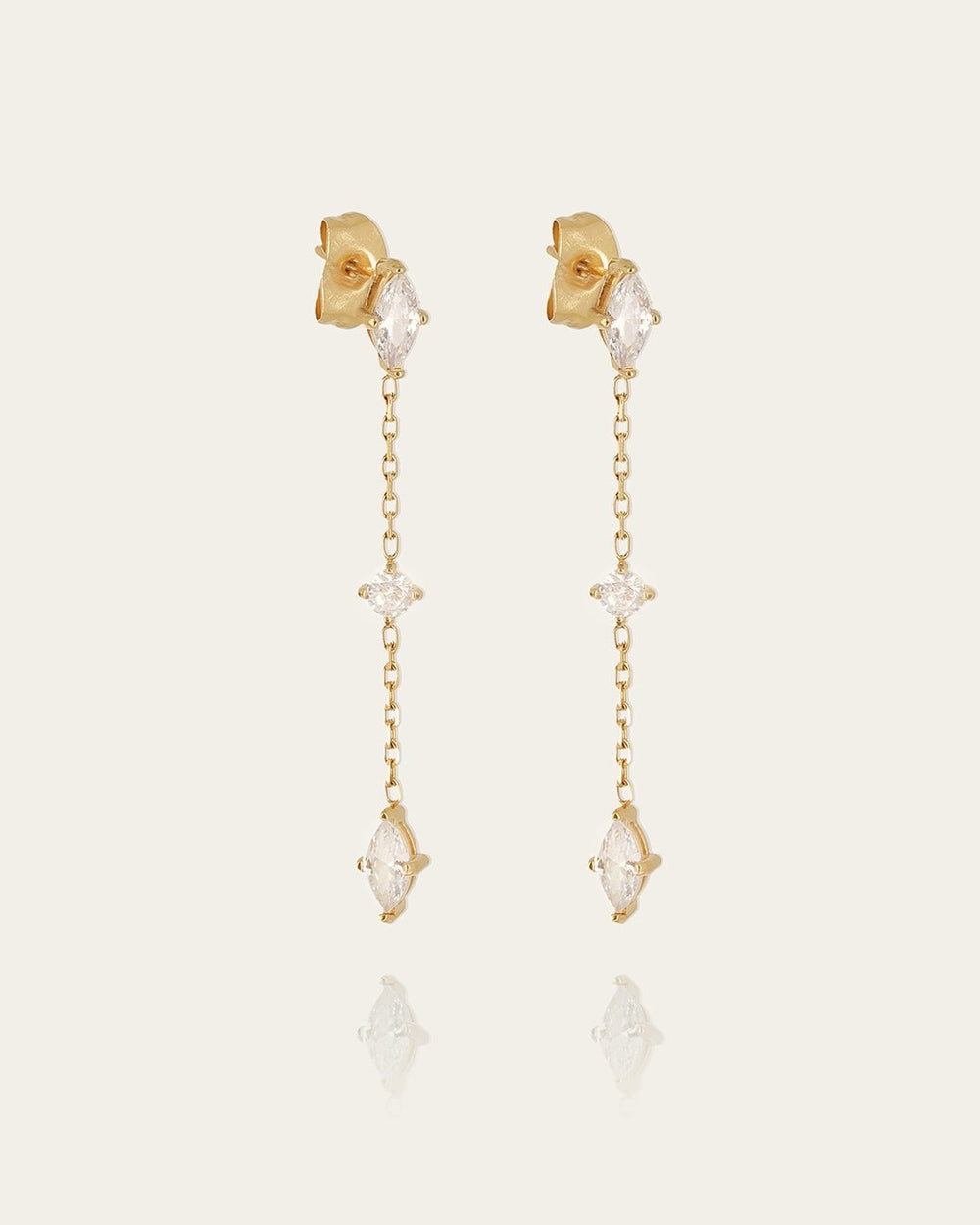 Boucles d'oreilles Bergen (Acier doré)