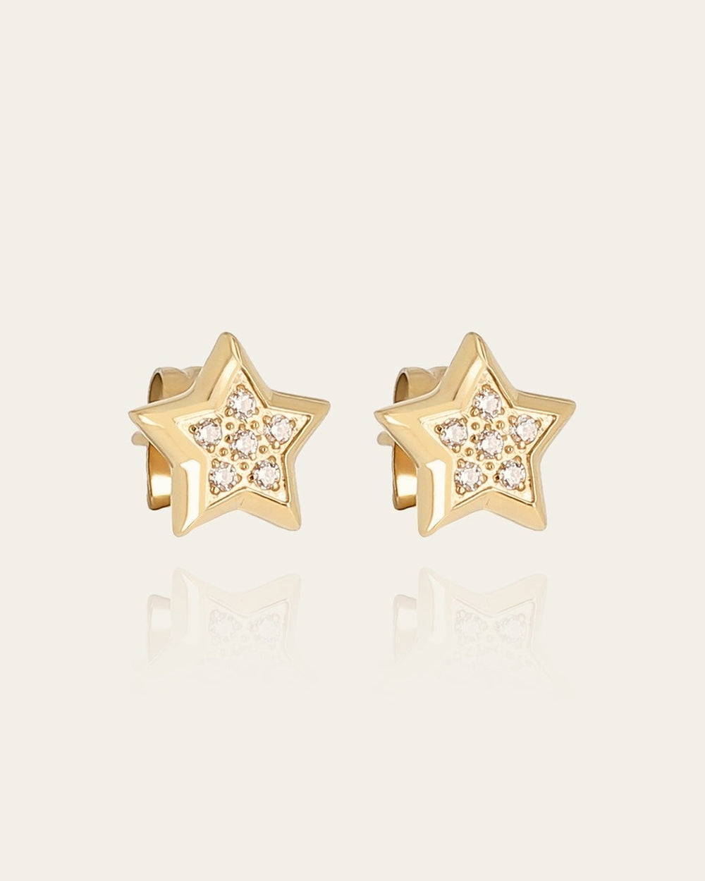 Boucles d'oreilles Aéris (Acier doré)