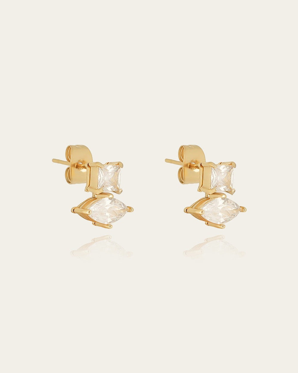 Boucles d'oreilles Ginevra (Acier doré)