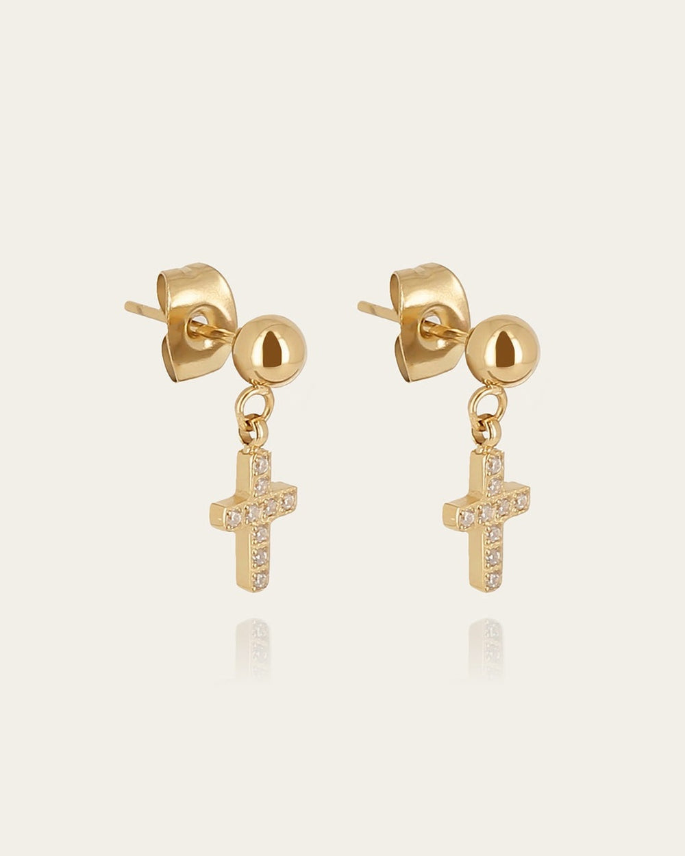 Boucles d'oreilles Corfou (Acier doré)