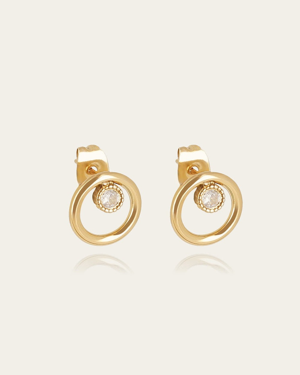 Boucles d'oreilles Elio (Acier doré)