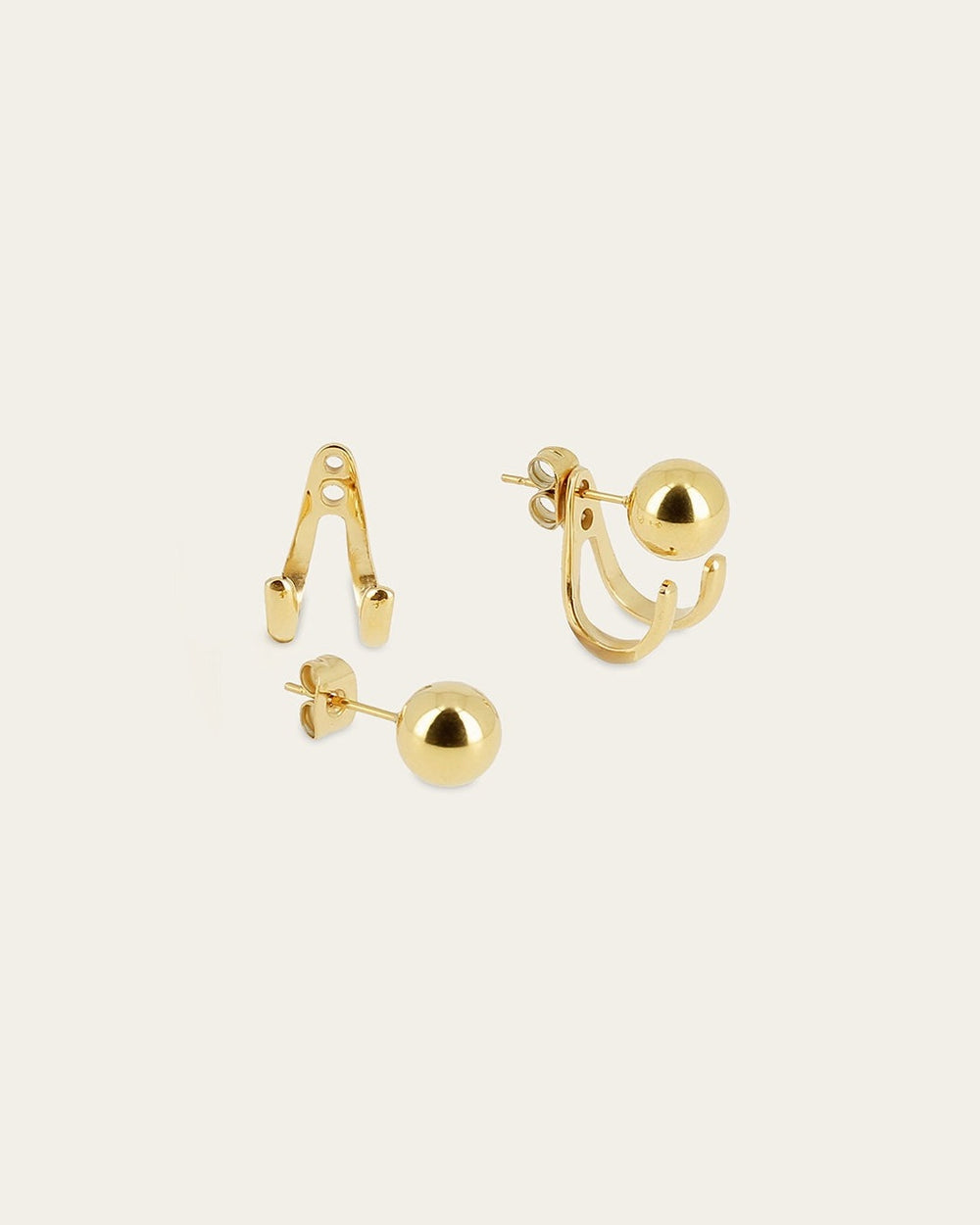 Boucles d'oreilles Jaya (Acier doré)
