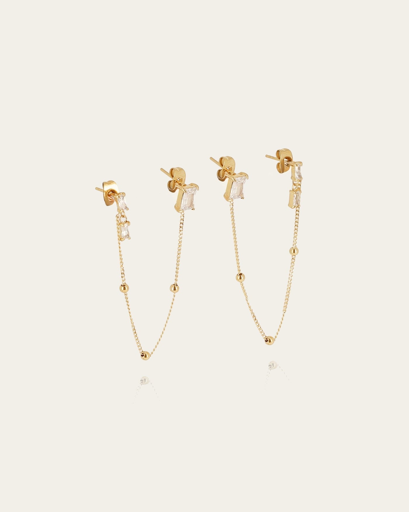 Boucles d'oreilles Cadezia (Acier doré)