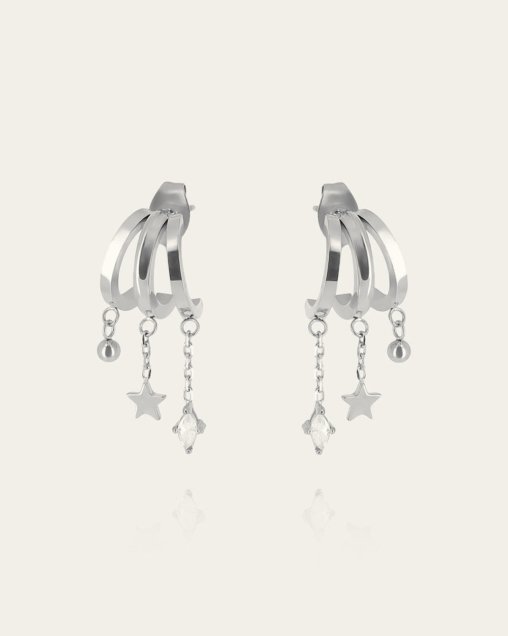 Boucles d'oreilles Abril (Acier)