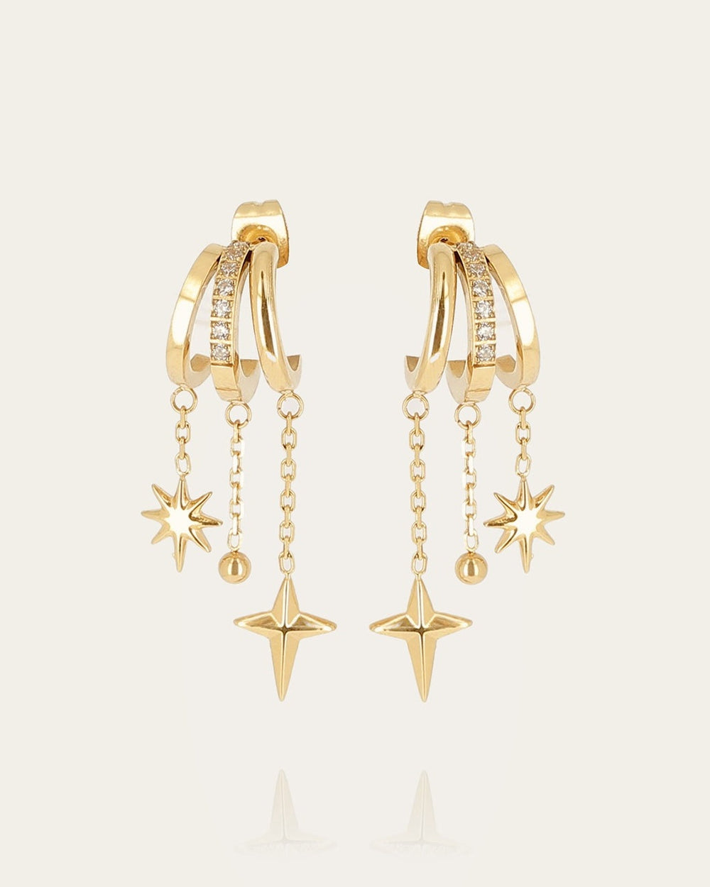 Boucles d'oreilles Valentina (Acier doré)