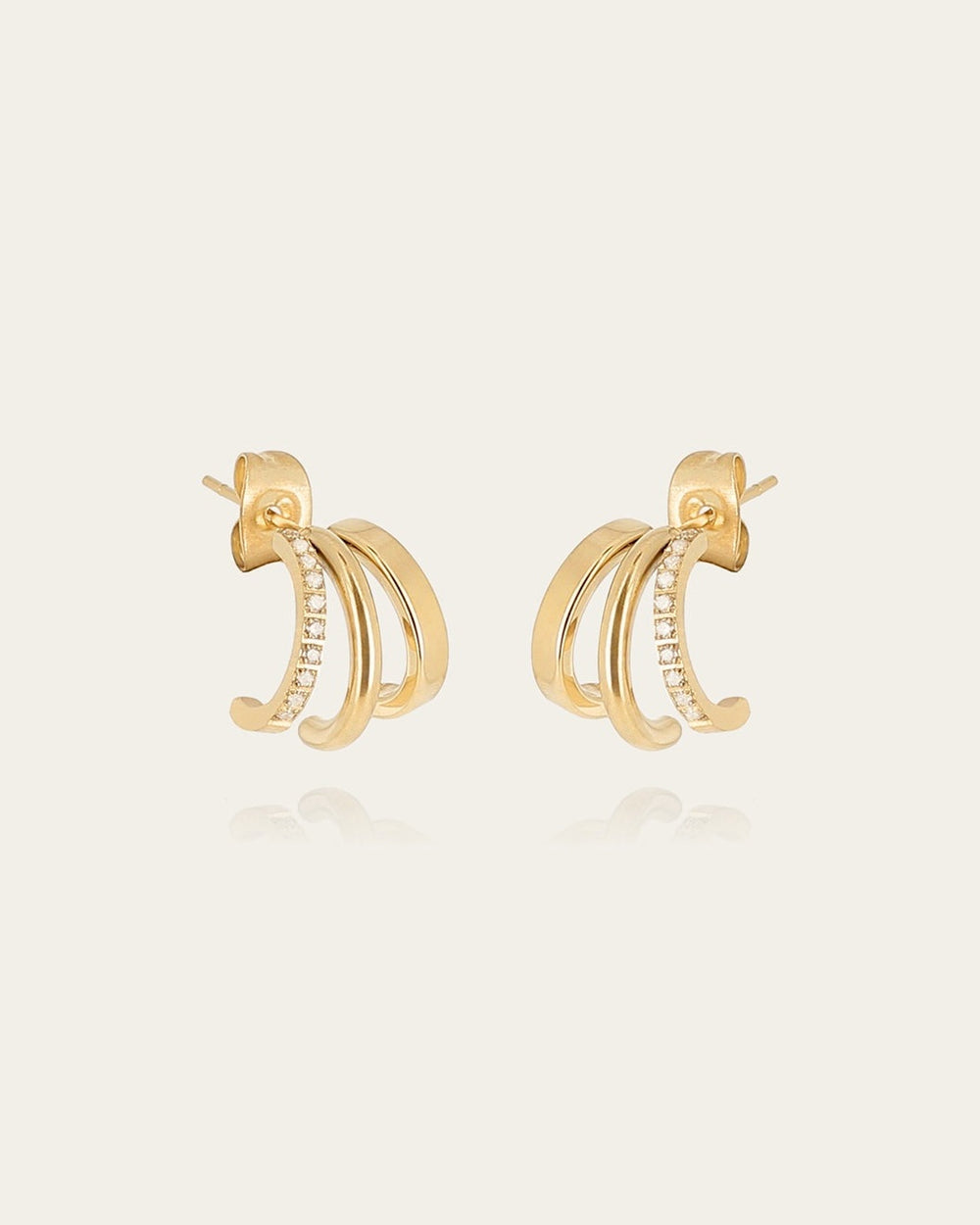 Boucles d'oreilles Virginia (Acier doré)