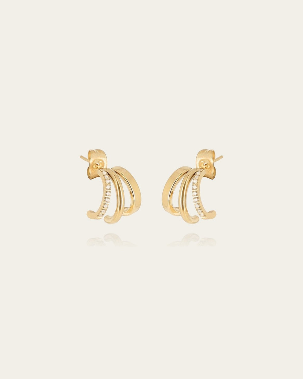Boucles d'oreilles Virginia (Acier doré)