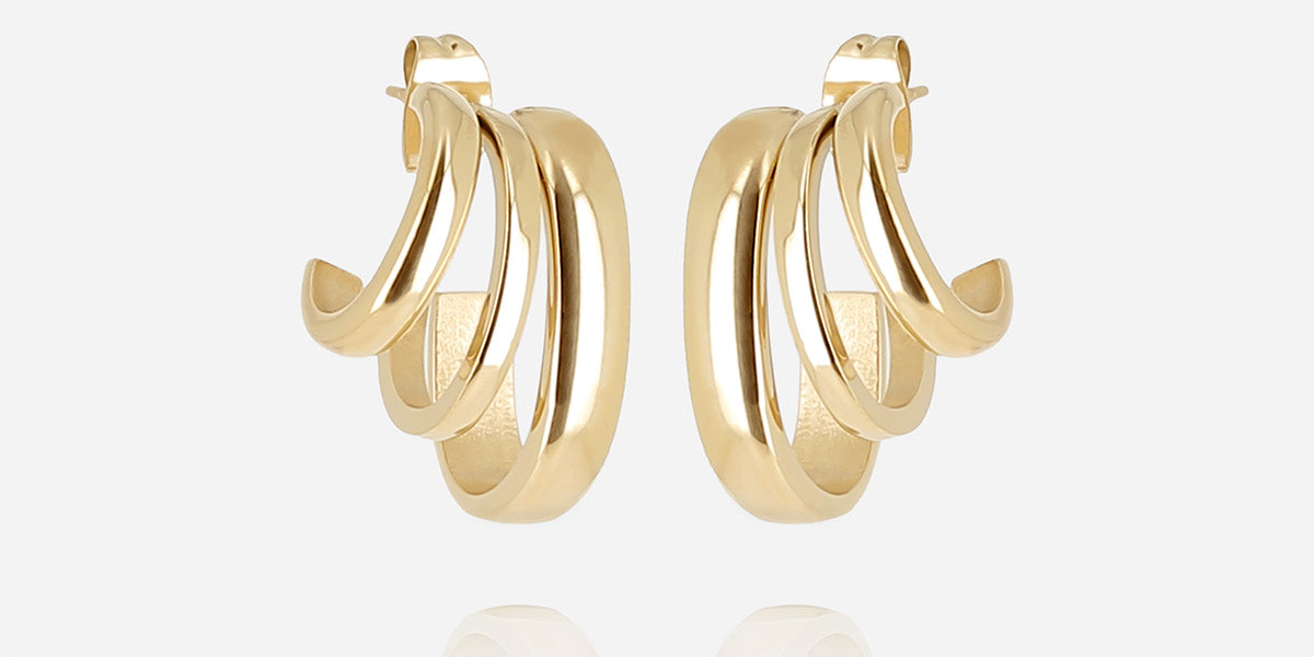 Boucles d'oreilles Tawny (Acier doré)