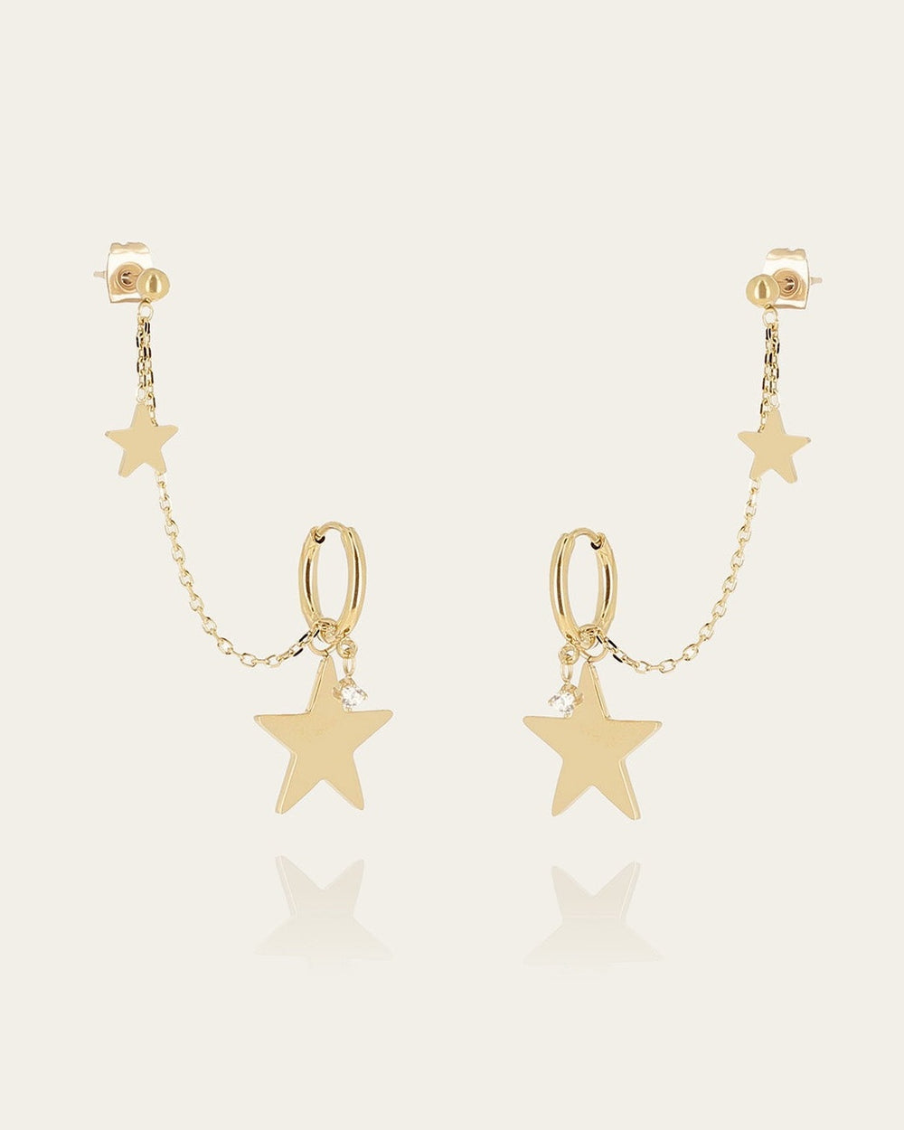 Boucles d'oreilles Ophelia (Acier doré)