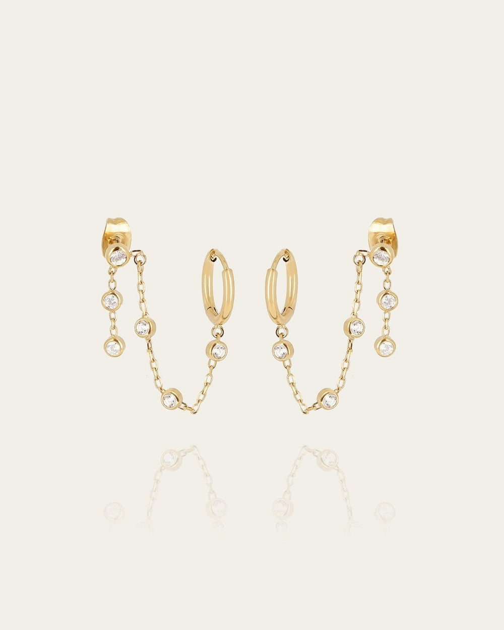 Ageha Earrings (Gold-plated Steel)