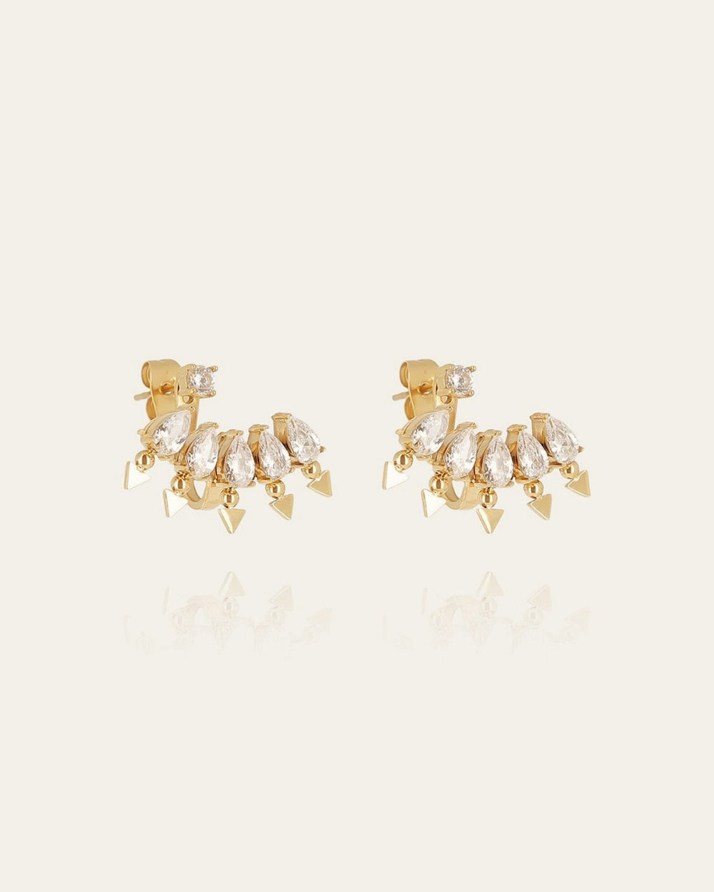 Boucles d'oreilles Stoneto (Acier doré)