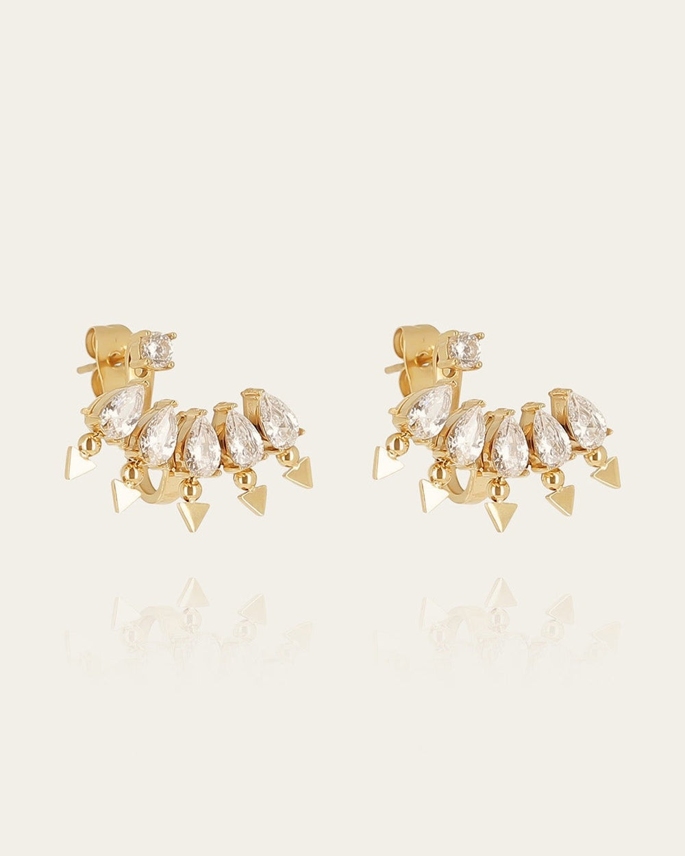 Boucles d'oreilles Stoneto (Acier doré)