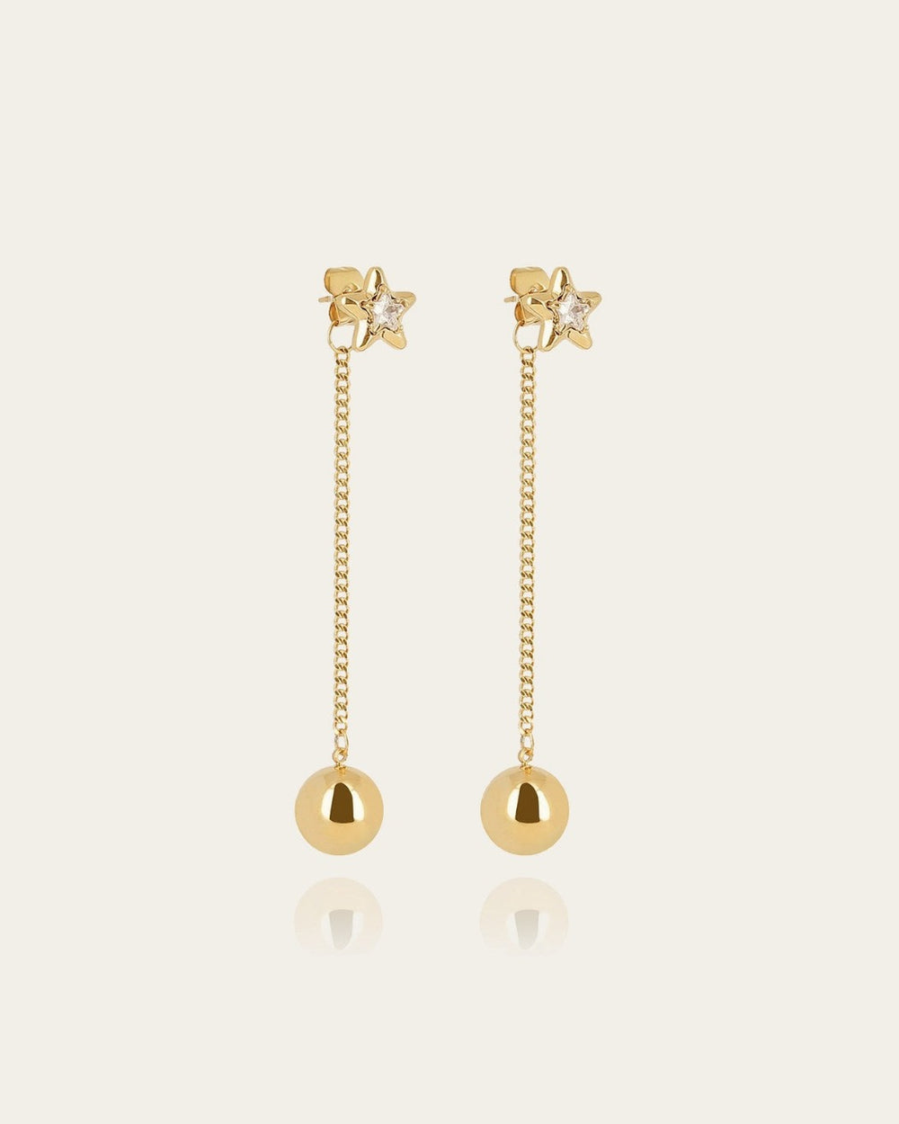 Boucles d'oreilles Aghione (Acier doré)