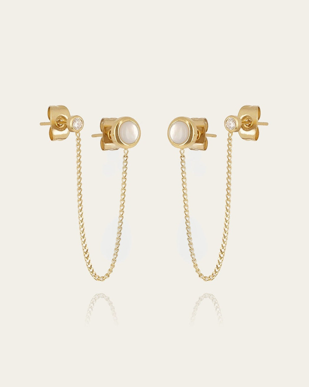 Boucles d'oreilles Aris (Acier doré)