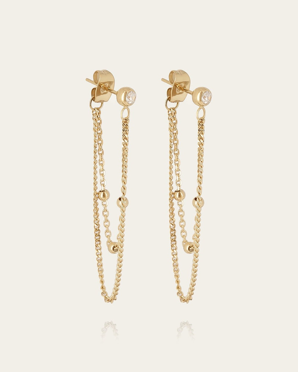 Boucles d'oreilles Oréline (Acier doré)