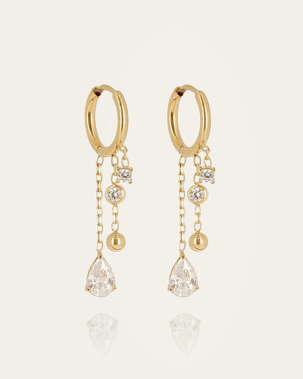 Boucles d'oreilles Caldera (Acier doré)