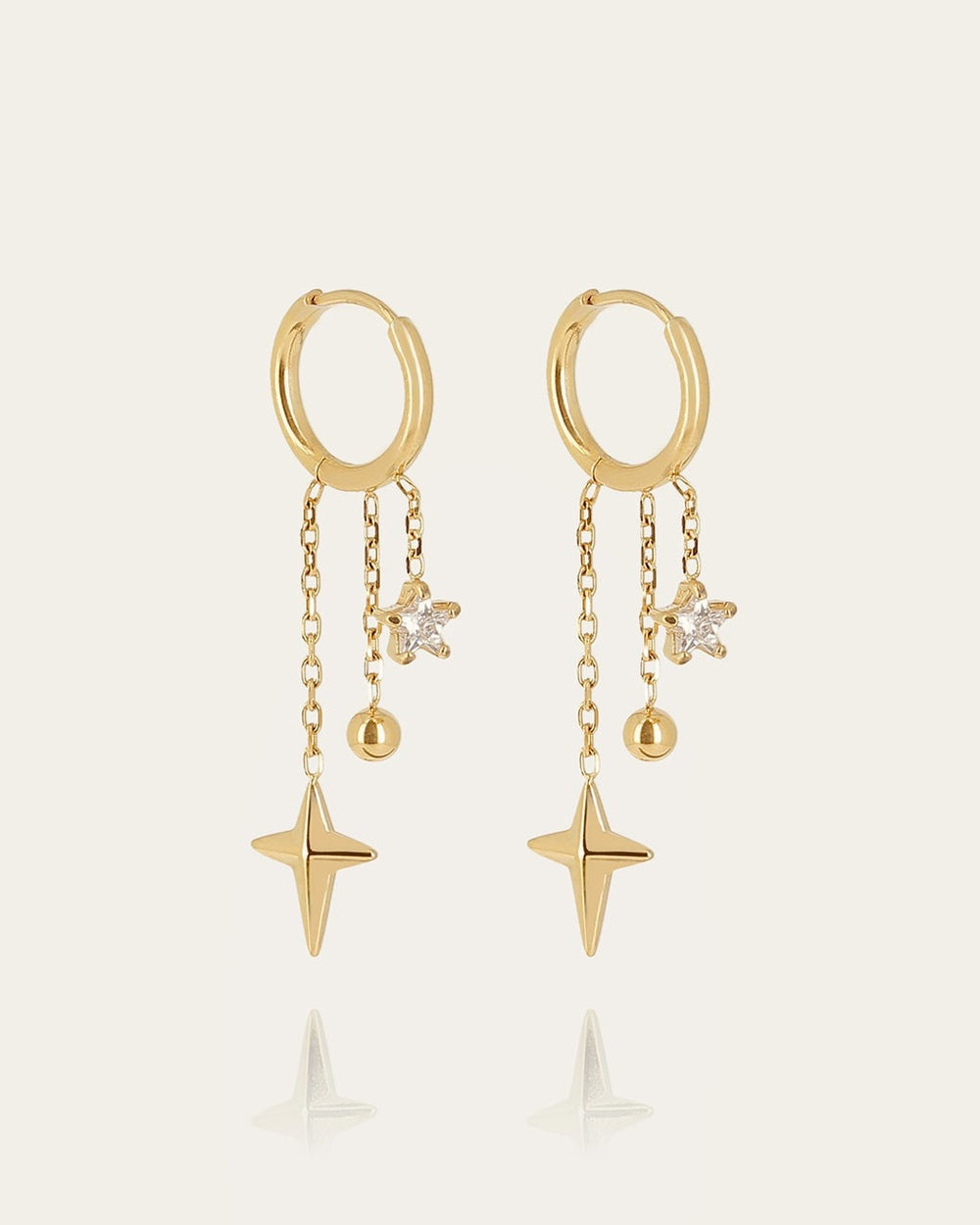 Boucles d'oreilles Doria (Acier doré)