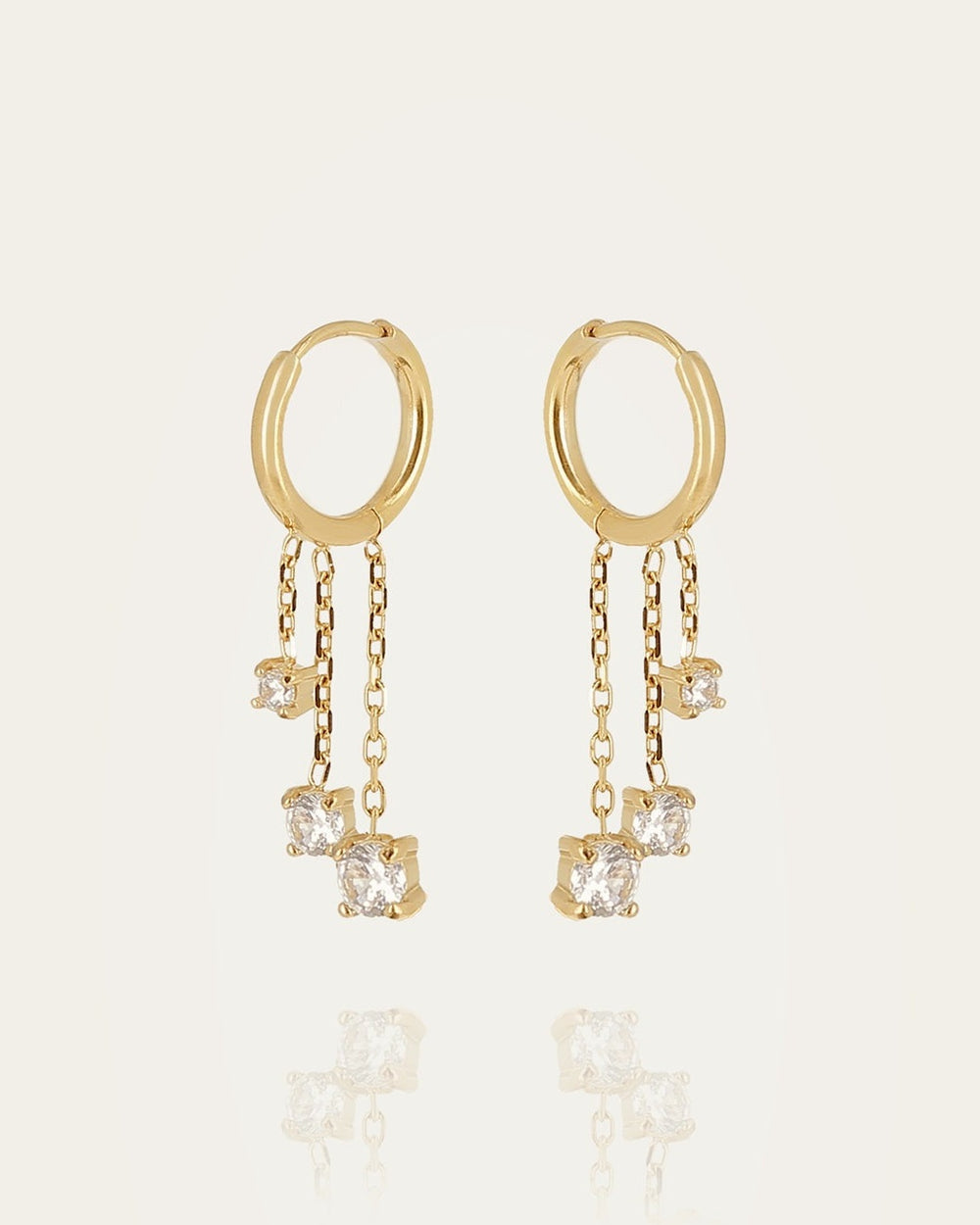 Boucles d'oreilles Elysia (Acier doré)