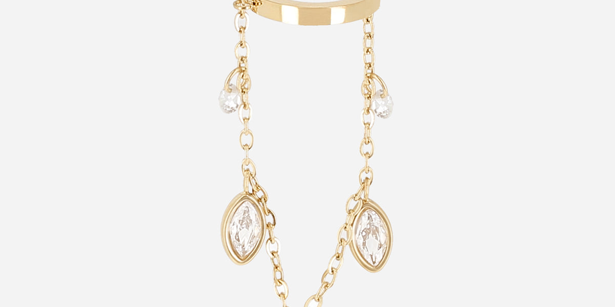 Earcuff Azelie (Acier doré)